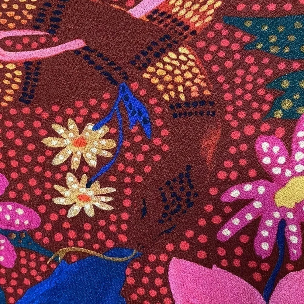 Anthropologie Farm Rio Snake Garden Red Jersey Dress Size S - Picture 9 of 9